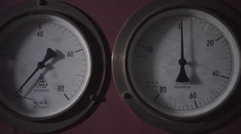 Engine room meters Stock Footage 68674773