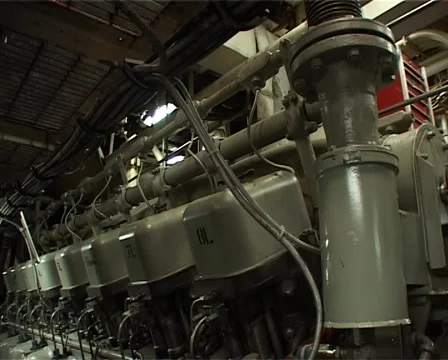 Engine room of a military boat Stock Footage 1012000