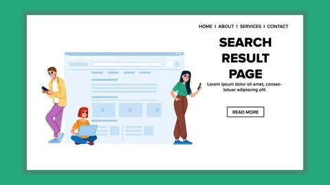 Engine search ressult page vector Stock Illustration