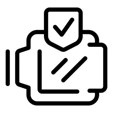Engine security system showing check mark for safe operation Stock Illustration