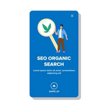 Engine seo organic search vector Stock Illustration