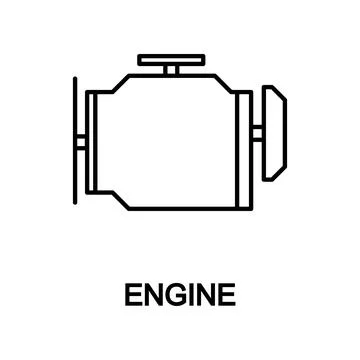 Engine sign icon. Element of car repair for mobile concept and web apps Stock Illustration