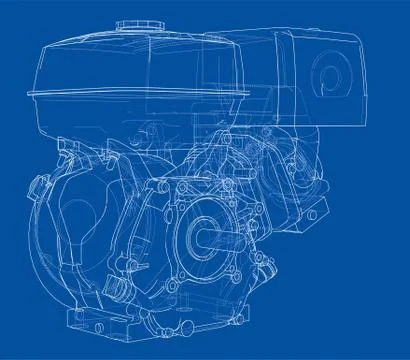 Engine sketch. Vector イラスト素材