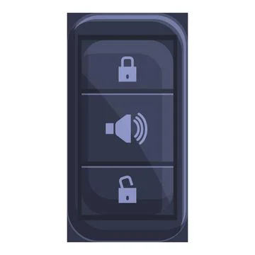 Engine smart car key icon, cartoon style Stock Illustration