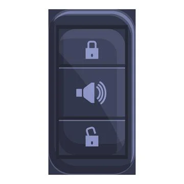 Engine smart car key icon, cartoon style Stock Illustration