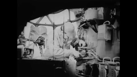 Engine specialist checks function of heater and igniter of the aircraft - 1943 Video stock 108040600