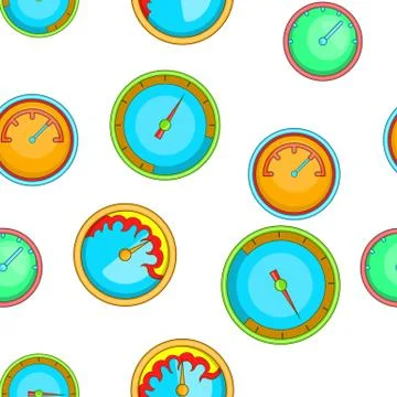 Engine speedometer pattern, cartoon style Stock Illustration