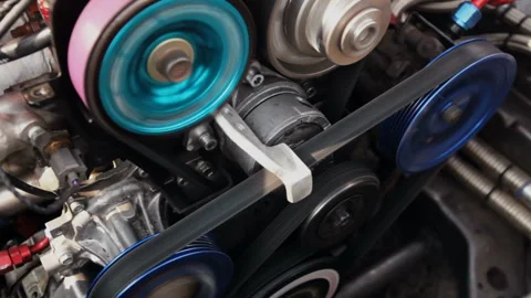 Engine of sport car Stock Footage 90131520