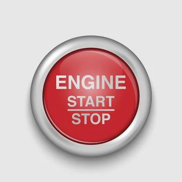 Engine start and stop button, vector illustration Stock Illustration