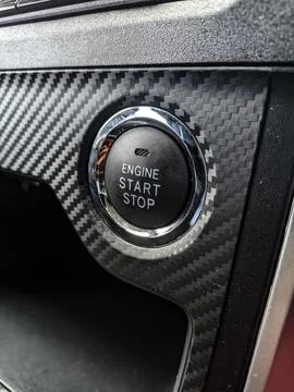 Engine Start Button Of Car Stock Photos