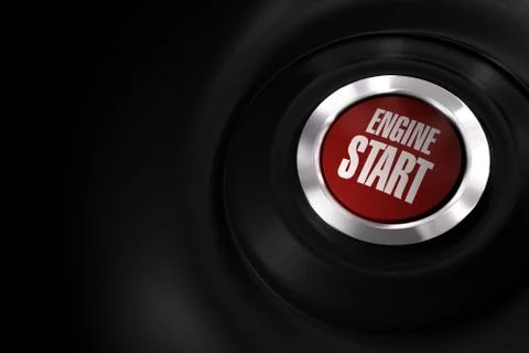 Engine start button Stock Illustration