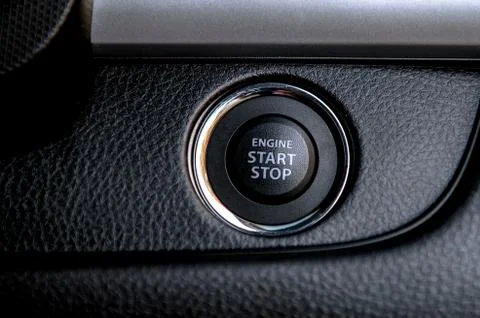 Engine start button. Foto stock