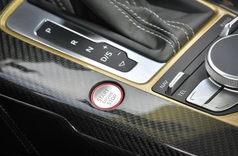 Engine start button Stock-Fotos