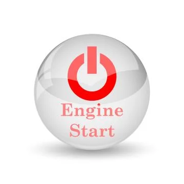 Engine start icon. internet button on white background.. Stock Illustration