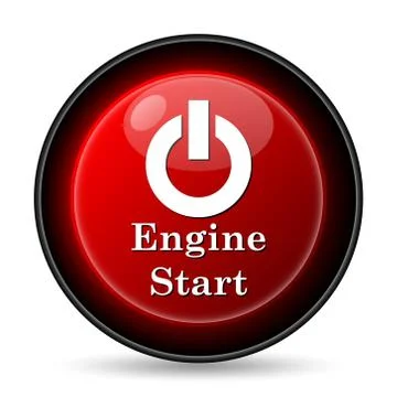 Engine start icon. internet button on white background.. Stockillustratie