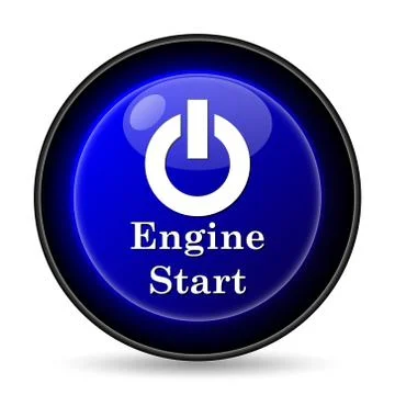 Engine start icon. internet button on white background.. Stock Illustration