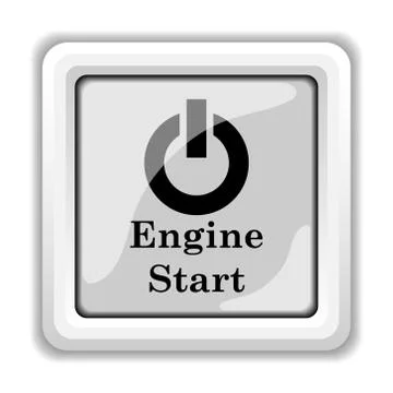 Engine start icon. internet button on white background.. Stock Illustration