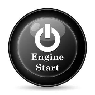 Engine start icon. internet button on white background.. Stock Illustration