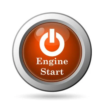 Engine start icon. internet button on white background.. Stock Illustration
