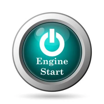 Engine start icon. internet button on white background.. Illustrazione stock