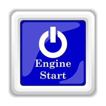 Engine start icon. Internet button on white background.. Illustrazione stock