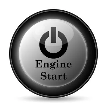 Engine start icon. Internet button on white background.. Stock Illustration