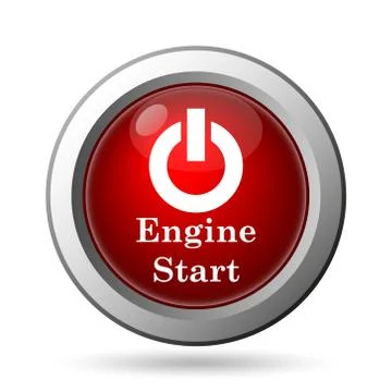 Engine start icon. Internet button on white background.. Stock Illustration