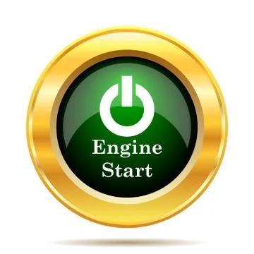 Engine start icon. Internet button on white background.. Stock Illustration