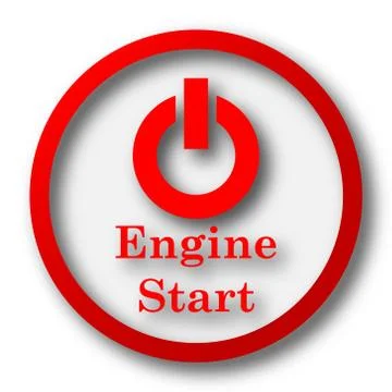 Engine start icon. Internet button on white  background.. Stock Illustration