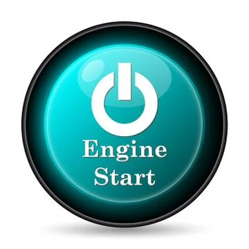Engine start icon. Internet button on white background.. Stock Illustration