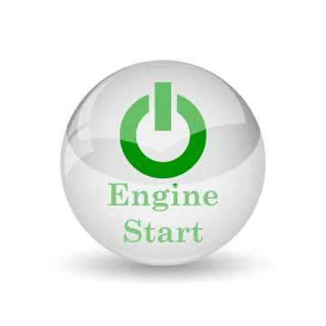 Engine start icon. Internet button on white background.. Stock Illustration