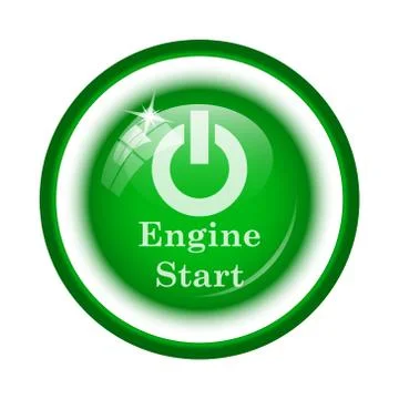 Engine start icon. Internet button on white background.. Stock Illustration