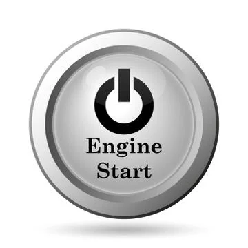 Engine start icon. Internet button on white background.. Stock Illustration