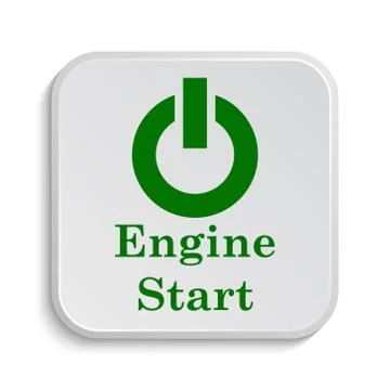 Engine start icon. Internet button on white background.. Stock Illustration