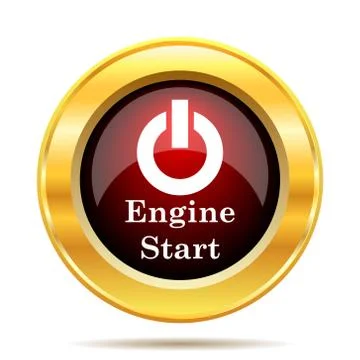 Engine start icon. Internet button on white background.. Stock Illustration