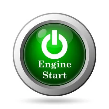 Engine start icon. Internet button on white background. Stock Illustration
