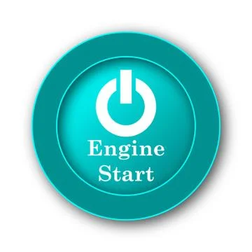  Engine start icon. Internet button on white background. Stock Illustration