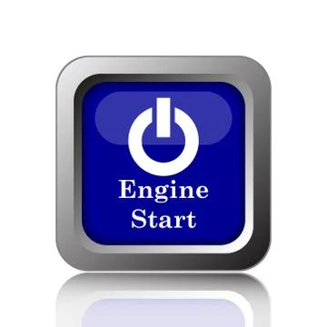 Engine start icon. Internet button on white background.. Stock Illustration