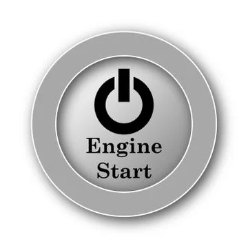 Engine start icon. Internet button on white background.. Stock Illustration
