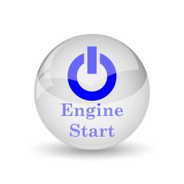 Engine start icon. Internet button on white background.. Stock Illustration
