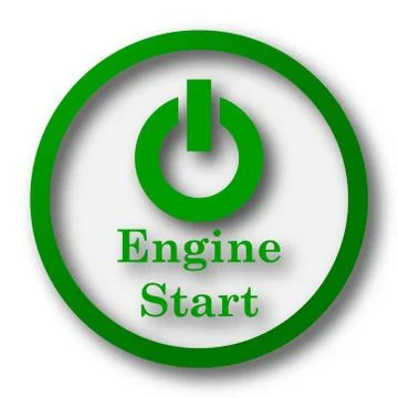 Engine start icon. Internet button on white background.. Stock Illustration