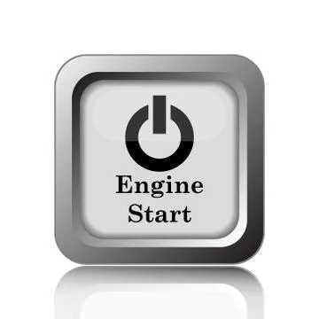Engine start icon. Internet button on white background.. Stock Illustration