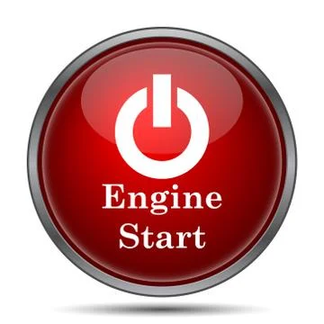 Engine start icon. Internet button on white background.. Stock Illustration