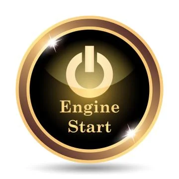 Engine start icon. Internet button on white background.. Stock Illustration