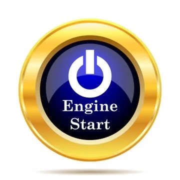 Engine start icon. Internet button on white background.. Stock Illustration