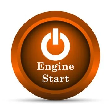 Engine start icon. Internet button on white background.. 스톡 일러스트