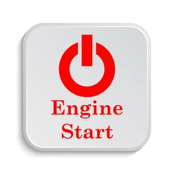 Engine start icon. Internet button on white background.. Stock Illustration
