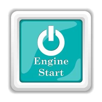 Engine start icon. Internet button on white background.. Stock Illustration