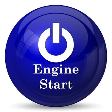 Engine start icon. Internet button on white background.. Stock Illustration