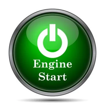 Engine start icon. Internet button on white background.. Stock Illustration